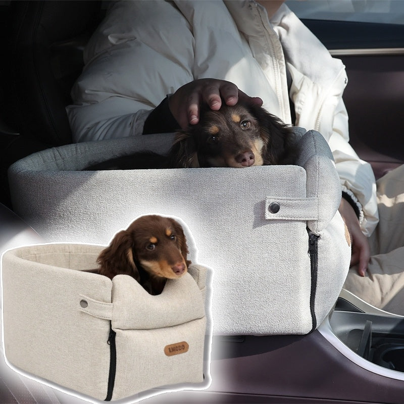 Portable Dog Car Seat Bed – Safe Travel Carrier for Small Pets