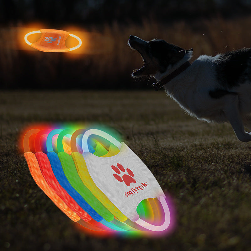 LED Glowing Dog Flying Disc Toy