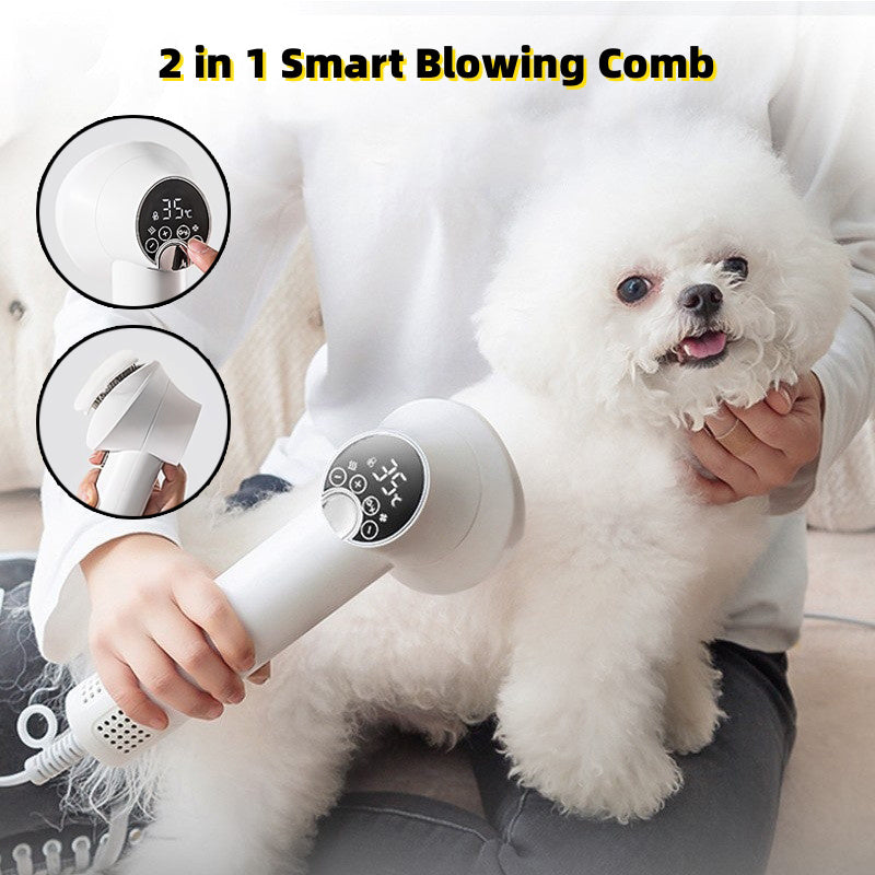 Smart Pet Hair Dryer – Quiet Grooming & Blow Comb for Pets